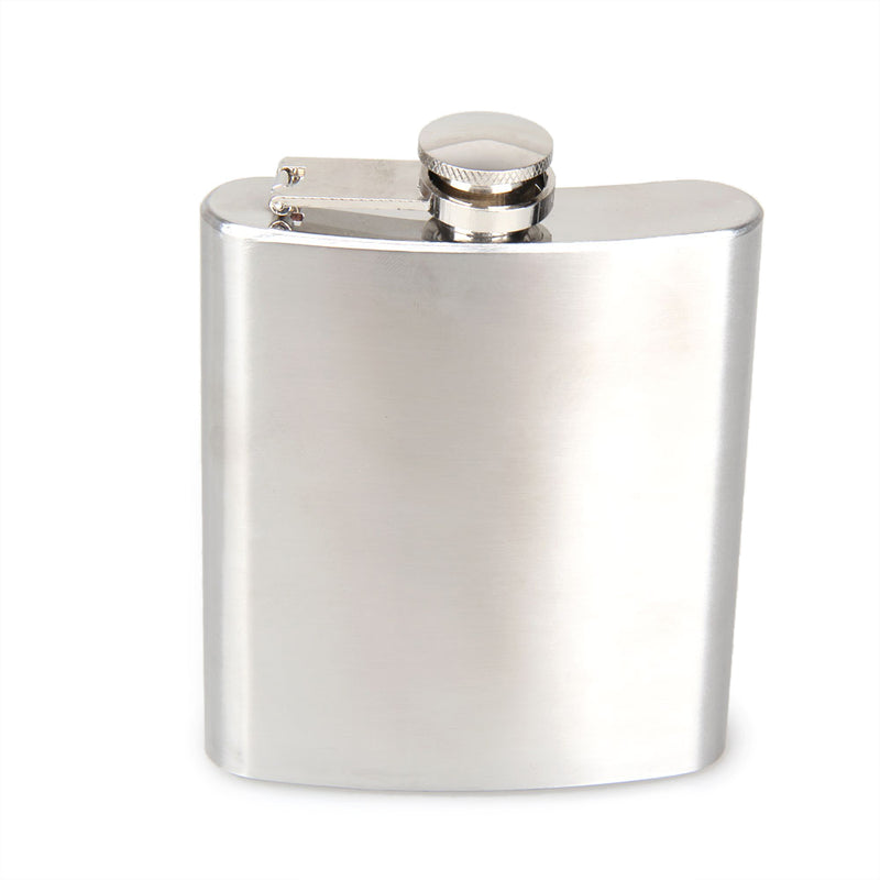 KCASA 8 Oz Stainless Steel Hip Flask Set With Funnel Hip Pocket Flagon Whiskey Brandy Vodka Pot Men
