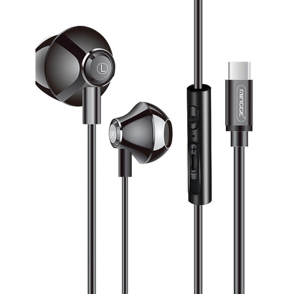M28i Type-c In-ear Metal Magnetic Earphone Bass Stereo Sports Wired Headphones for Xiaomi Huawei