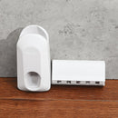 Automatic Toothpaste Dispenser 5 Electric Toothbrush Holder Set Wall Mount Stand White