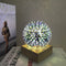 Novelty 3D Magic Glass Ball Sphere Fairy Tale Starry Sky Romantic Fireworks Light Table Lamp
