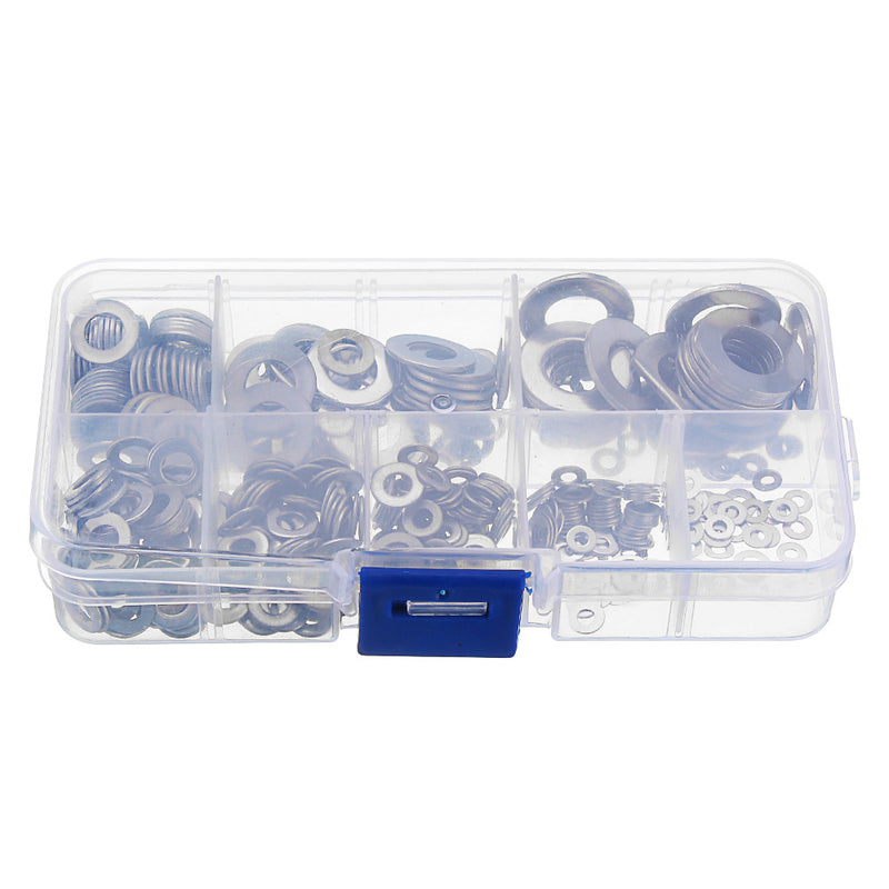 1500pcs M2 M2.5 M3 M4 M5 M6 M8 M10 Hardware Stainless Steel Flat Washer Metric Flat Washers Assortment Kit