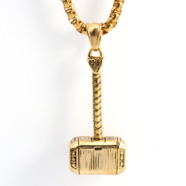 Stainless Steel Cool Hammer Quake Pendant Charm For Necklace Birthday Gift