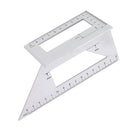 Drillpro Aluminum Alloy Woodworking Scriber T Ruler 45/90 Degree Angle Ruler Angle Protractor Gauge