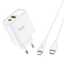HOCO C57A EU Plug PD+QC3.0 Charger With Type C Cable for Tablet Smartphone