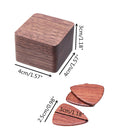 3 Pcs Wooden Heart-shaped Guitar Picks with Wooden Box