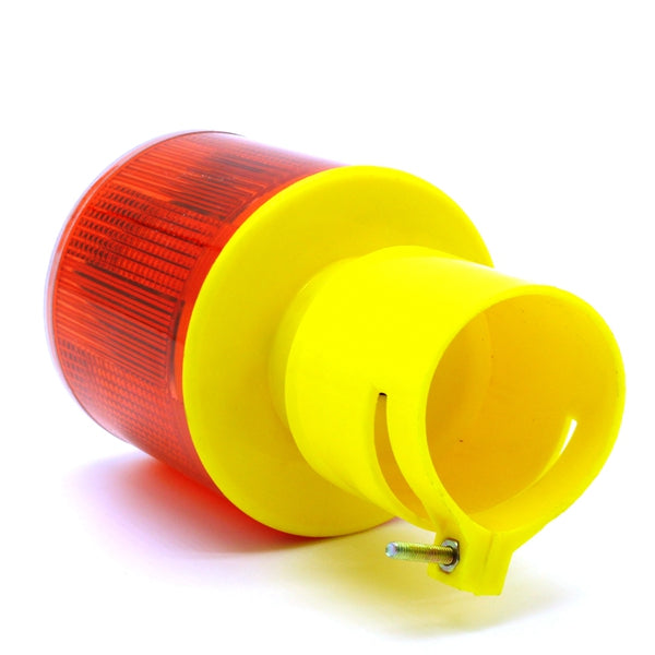 Solar Powered Traffic Warning Light LED Safety Signal Beacon Emergency Alarm Lamp