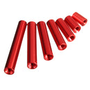 Suleve M3AR1 M3 Aluminum Alloy Standoff Studs 8-35mm Red Round PCB Board Spacers Standoffs 10pcs
