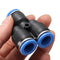 10pcs Y Union Connectors 1/4 Pneumatic Push Connector Fitting For Air Hose Tube