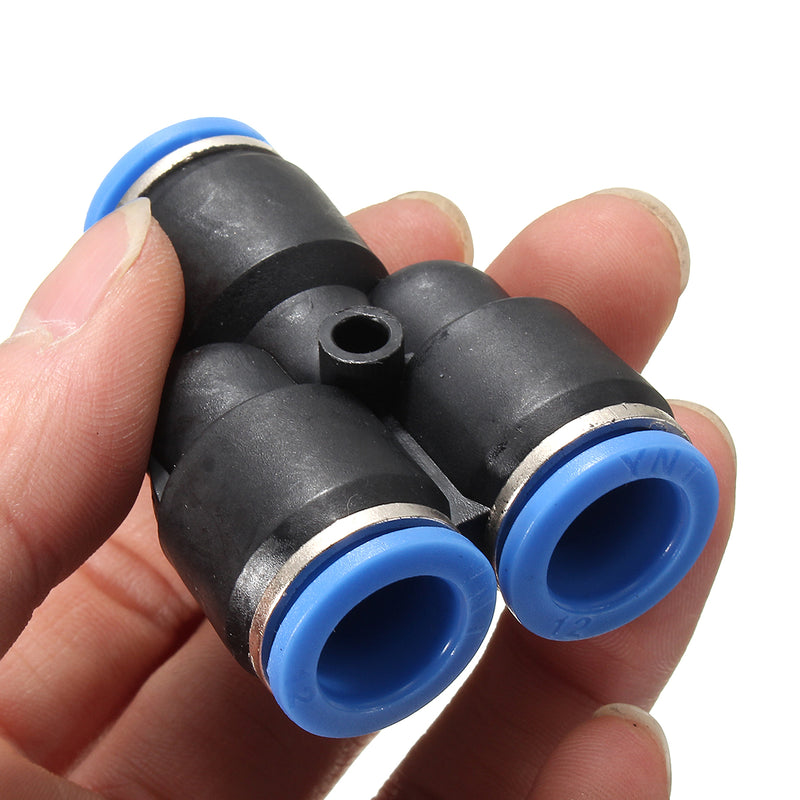10pcs Y Union Connectors 1/4 Pneumatic Push Connector Fitting For Air Hose Tube