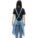 Unisex Adjustable Denim Canvas Chef Denim Bib Aprons with Convenient Pockets BBQ