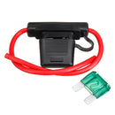 Inline Blade Car Fuse Holder Weatherproof 8AWG Wire with Max 30A AMP Green Fuse