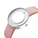 SHENGKE SK K0107 Simple Dial Small Circle Pure Color Band Women Fashion Quartz Watch