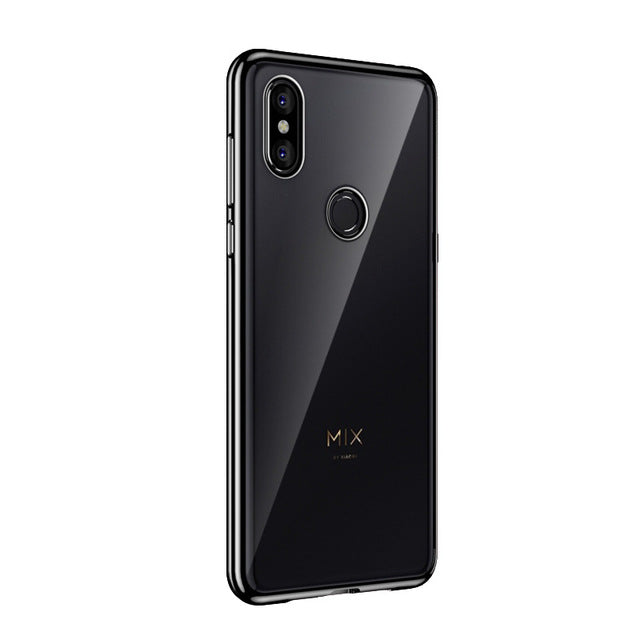Bakeey Luxury Elac-plating Transparent Hard PC Protective Case Shockproof For Xiaomi Mi MIX 3