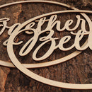 2Pcs Wedding Chair Signs Decorative Wooden Pendants Groom Bride Party Decorations