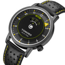 TOMORO TMR1018 Creative Dial Fashion Leather Strap Men Quartz Watch