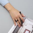 8mm Black Stainless Steel Men Ring Jewelry Clothing Accessories