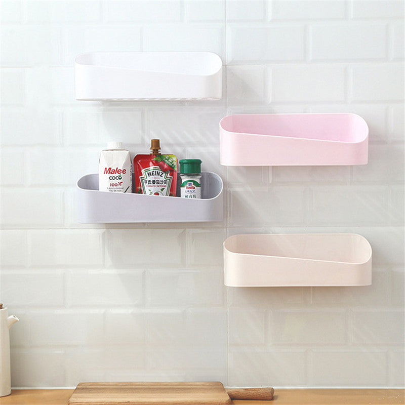 Bathroom Shelves Shower Gel Shampoo Kitchen Storage Rack Wall Shelf Holder Organiser Box Bathroom Accessories