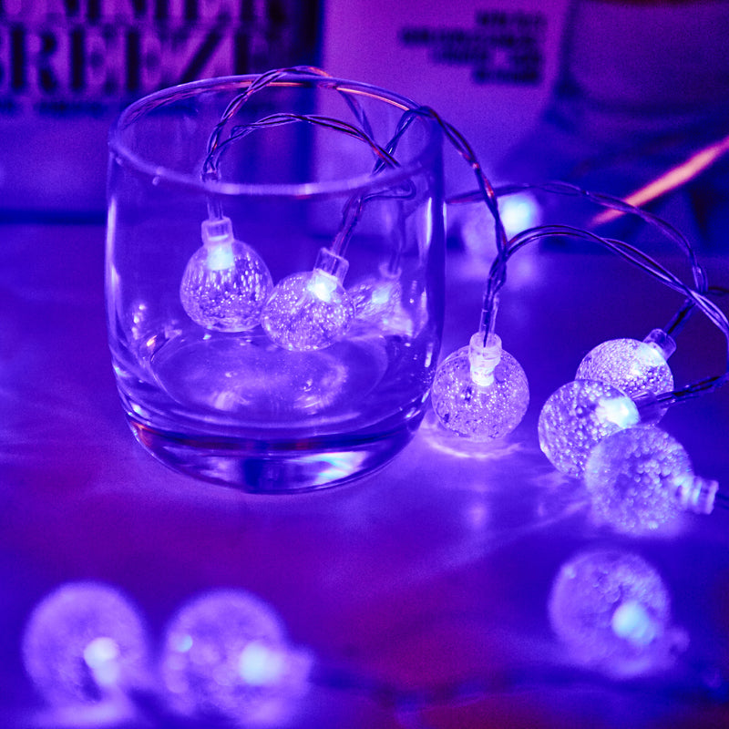 KCASA 2M 20 LED Bubble Ball String Lights LED Fairy Lights for Festival Christmas Halloween