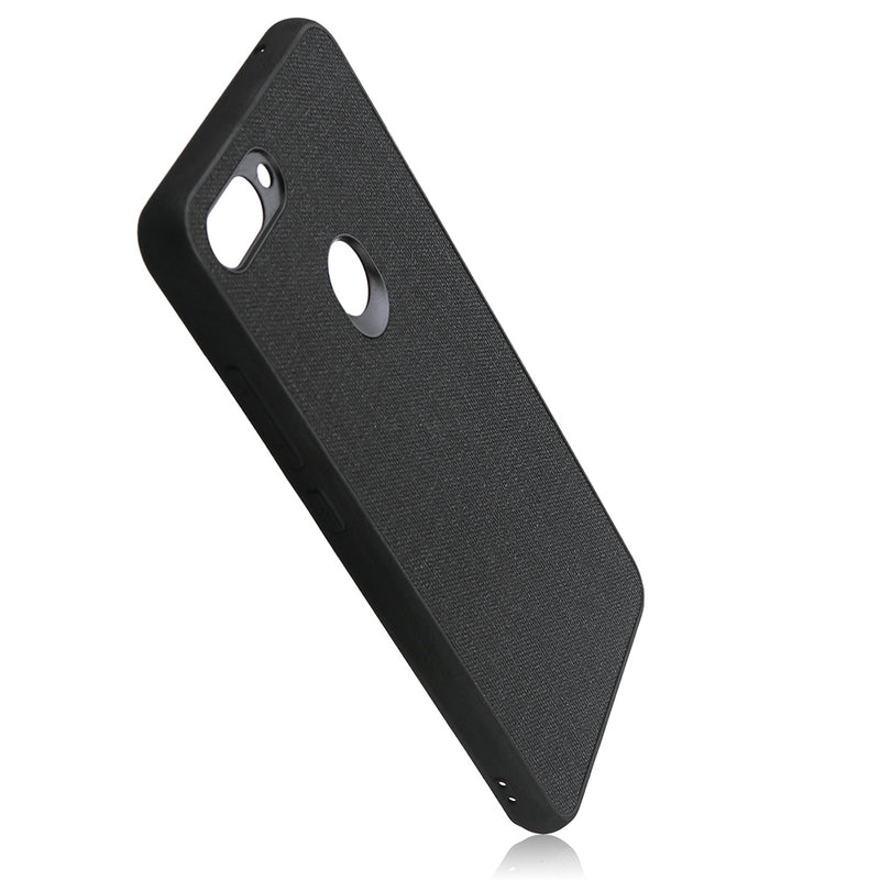 Bakeey Fabric PC+PU Leather Back + Soft TPU Bumper Protective Case for Xiaomi Mi 8 Lite 6.26 inch