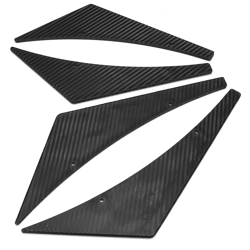 Carbon Fiber Pattern Car Front Bumper Splitter Spoiler Wing Accessory Universal
