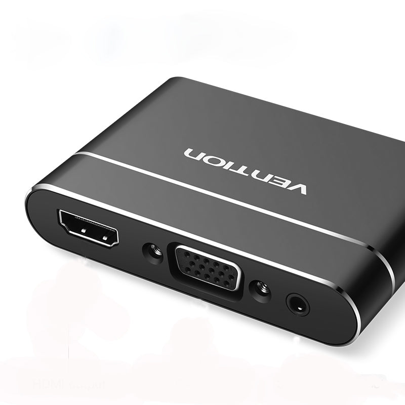 Vention USB to HDMI VGA Audio Video Converter 3 in 1 USB Digital AV Adapter For iPhone Android Phone