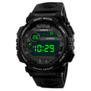 HONHX 62X-66F Fashion Luminous Display Alarm Clock Sport Style Men Digital Watch