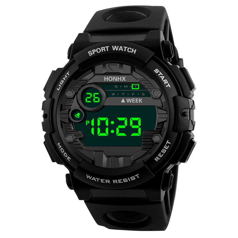 HONHX 62X-66F Fashion Luminous Display Alarm Clock Sport Style Men Digital Watch