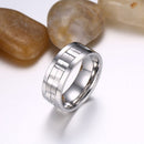 Trendy Golden Gear Ring Rotatable Silver Color Stainless Steel Rings for Men