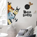 Cartoon Wall Stickers Cute Animals A Pro - Green Living Room Sofa Posted Children 's Room Paste