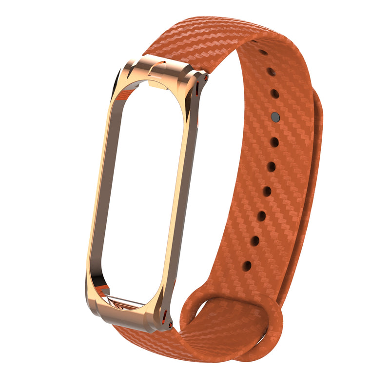 Bakeey Replacement Carbon Fiber Decoration TPU Watch Band for Xiaomi Mi Band 4 Smart Watch