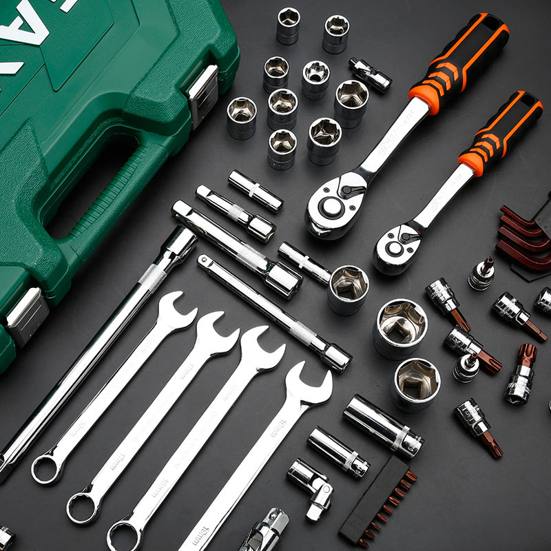 46Pcs Professional Spanner Socket Set 1/4inch Screwdriver Ratchet Wrench Set Kit Car Repair Tools