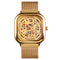 SKMEI 9184 Fashion Men Automatic Watch Waterproof Hollow Art Stainless Steel Strap Mechanical Watch