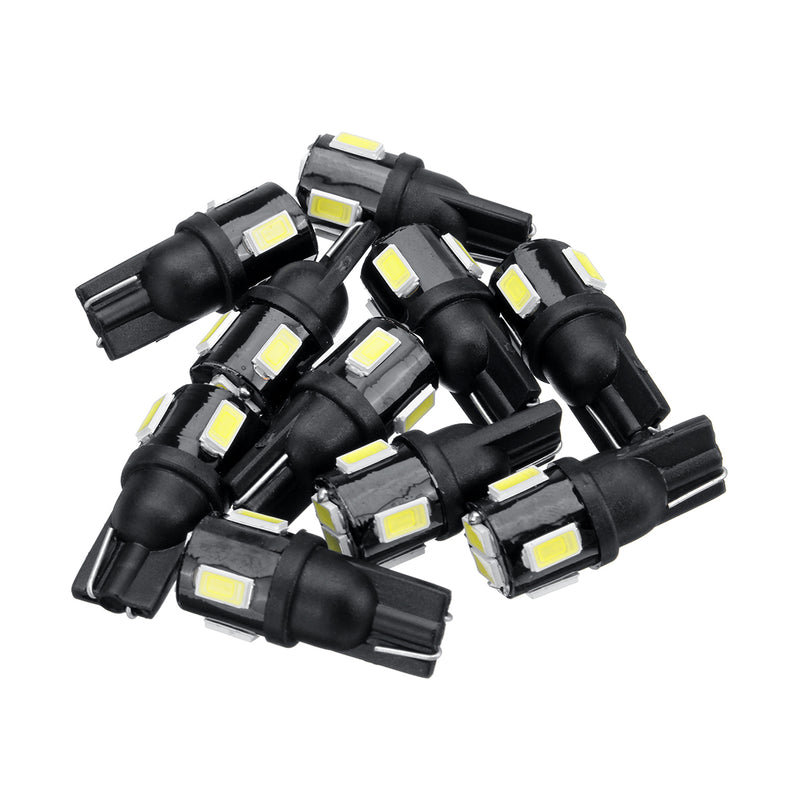 10PCS T10 W5W LED Side Marker Lights Interior Bulbs 240LM 6000K White