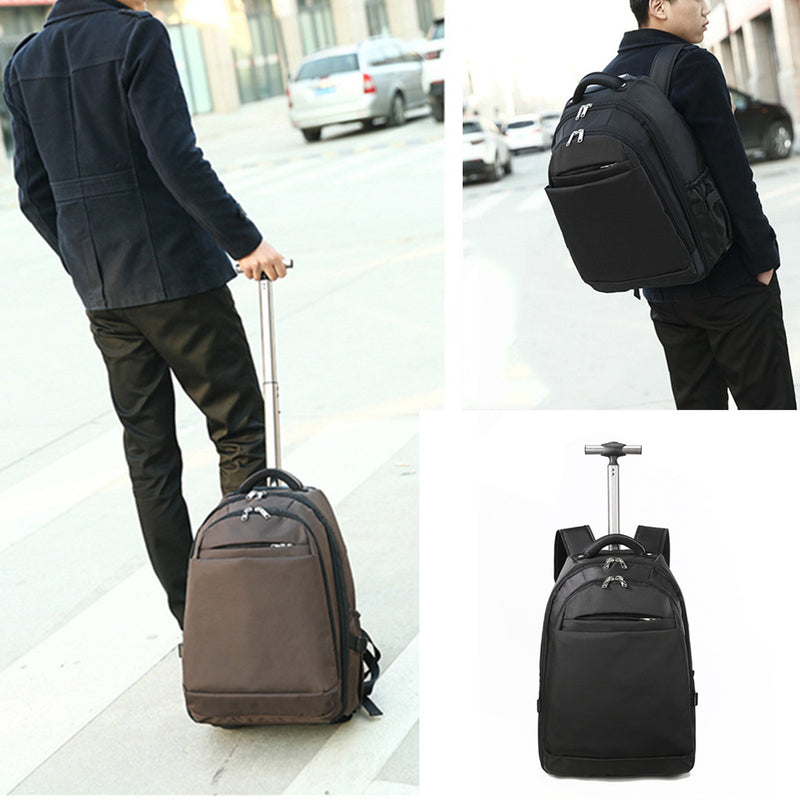 20 inch Wheeled Laptop Trolley Traveling Suitcase Luggage Bag Portable Men Backpack Women Rucksack