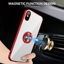Bakeey Transparent Ring Holder Color Plating Anti-Scratch Hard PC Protective Case For Xiaomi Mi8