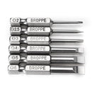 BROPPE 6Pcs 50mm Magnetic 2.0-6.0mm Flat Head Slotted Tip Screwdrivers Bits