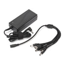 DC12V 5A Monitor Power Adapter for Camera Radio LED PC  + 8 Way Power Splitter Cable