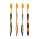 4 X Bamboo Charcoal Nano Toothbrush Fine Soft Bristle Antibacterial Toothbrush