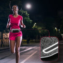 KUULAA Ultra-thin Waterproof Pack Nylon Lycra Reflective Sports Waist Bag Storage Bag with Headphone Hole for Smartphone below 6.5 inch screen