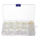 Suleve MXNP3 480pcs White/Black M2/M2.5/M3 Nylon Plastic Phillips Screw Round Head Hex Nut Assortment Kits