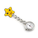 Women Cartoon Sea Star Shape Smiley Face Nurse Watch Colorful Pocket Watch