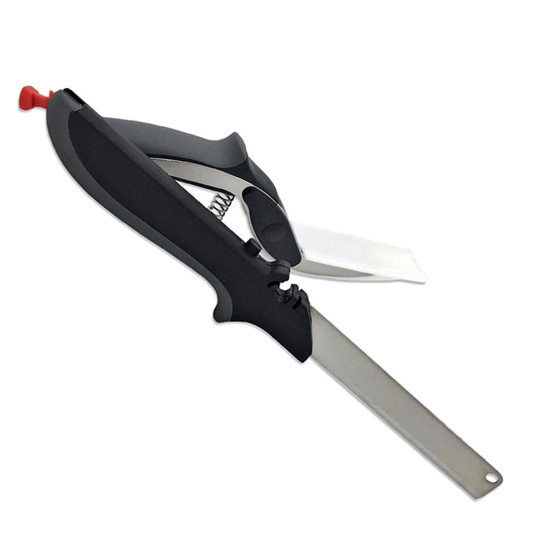 XYJ Multi-Function Scissors Cutter 2 in 1 Cutting Board Utility Cutter Stainless Steel Outdoor Smart Vegetable Cooking Scissors