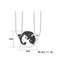 Trendy Geometric Animal Stainless Steel Necklace Cute Sweet Cat Pendant Puzzle Couple Necklace