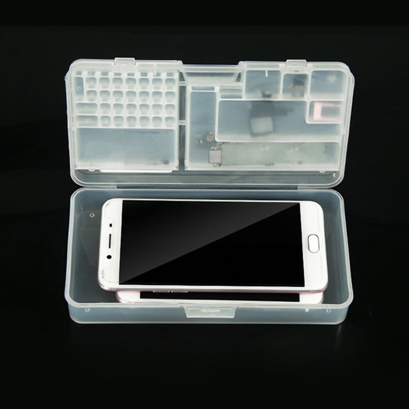 Transparent Plastic Storage Box for Terminal Small Component Jewelry Tool Box Bead Pills Organizer Nail Art Tip Case