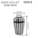 Machifit 5pcs ER16 ER20 Spring Collet 6.5-13mm Collet Chuck for CNC Milling Lathe Tool