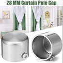 28mm Stainless Steel Window Curtain Rod Pole Finials End Cap
