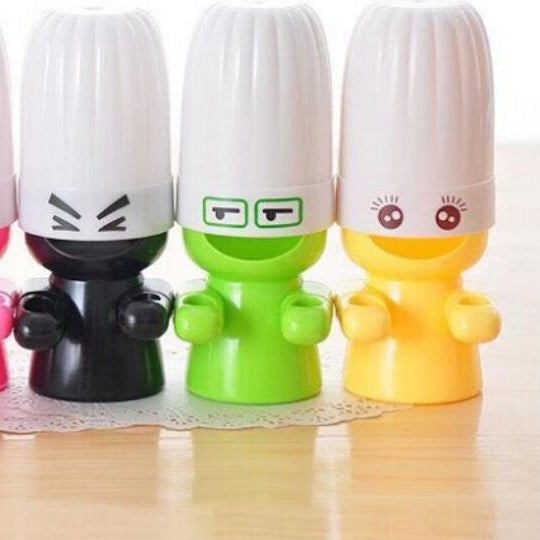 Cartoon Sleepwalking Doll Wash Set Toothbrush Rack Hooks Mouthwash Cup Set Holder Bathroom Set Acces
