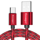 Essager 3A Type C QC3.0 Fast Charging Tiger Pattern Nylon Braided Data Cable For Xiaomi Mi8 Mi9 HUAWEI P30 Mate30 S9 S10 Note