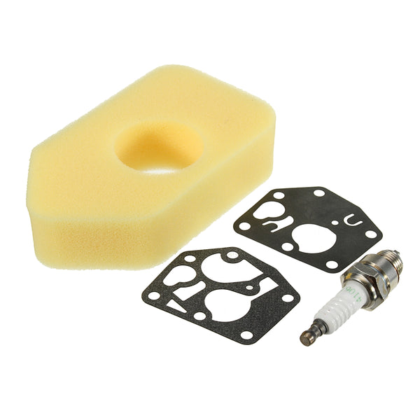 Lawn Mower Carburetor Diaphragm Gasket Spark Plug For Briggs Stratton 495770 992300 698369