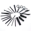 18Pcs Stainless Steel Pedicure Professional Nail Clipper Set Cuticle Tweezer Manicure Tool Kit